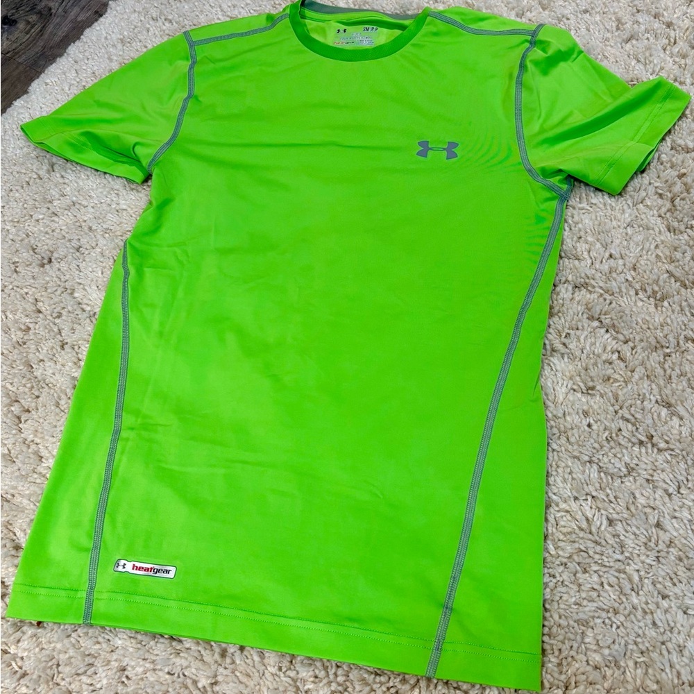 Under Armour Bright Green Fitted Performance Tee